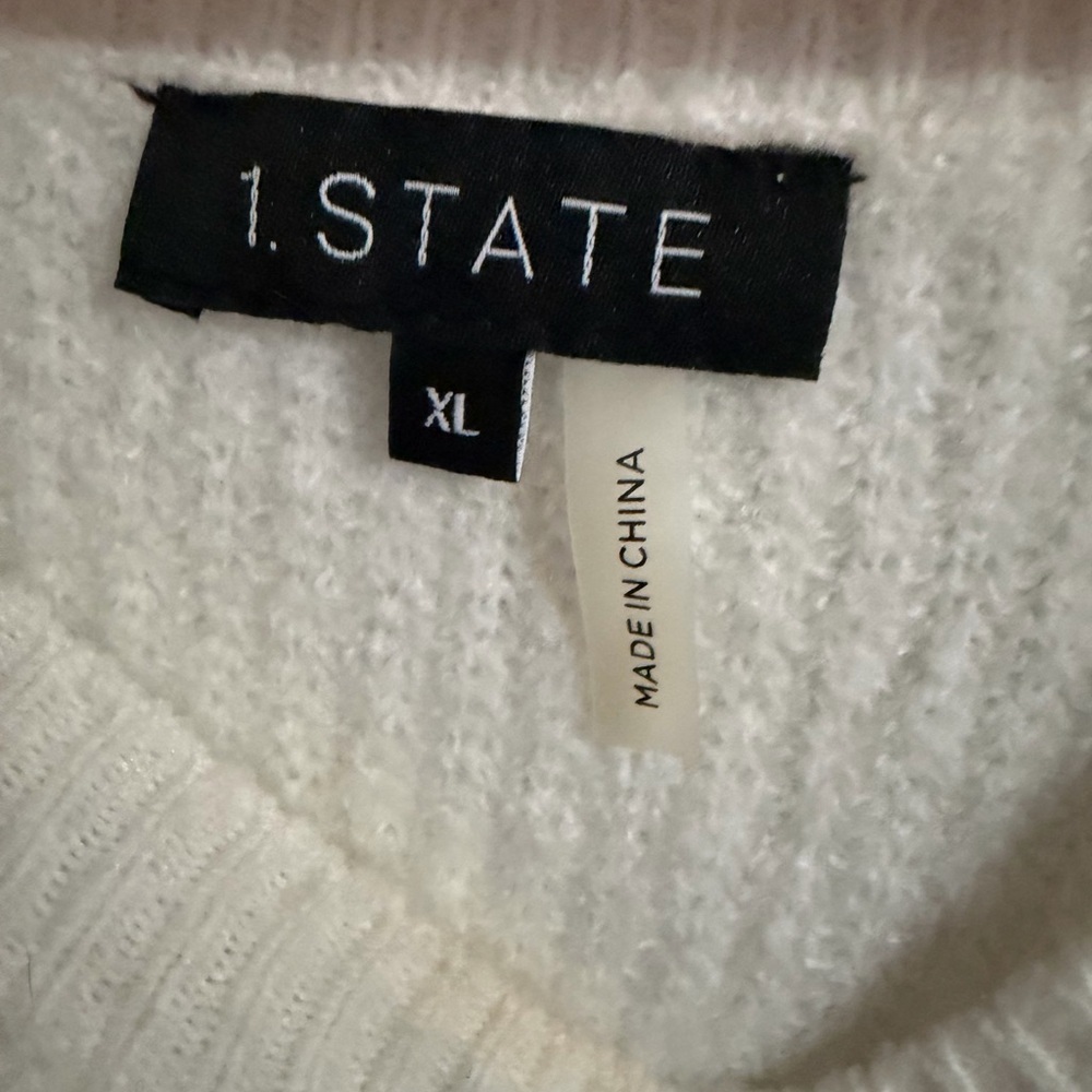 1. State Cream Balloon Sleeve Knit Sweater - Picture 4 of 5